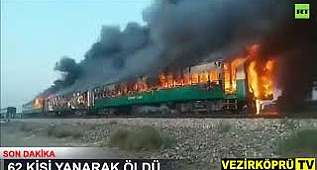 Pakistan'da trende yangın. 62 kişi yanarak hayatını kaybetti, 40 kişi yaralandı